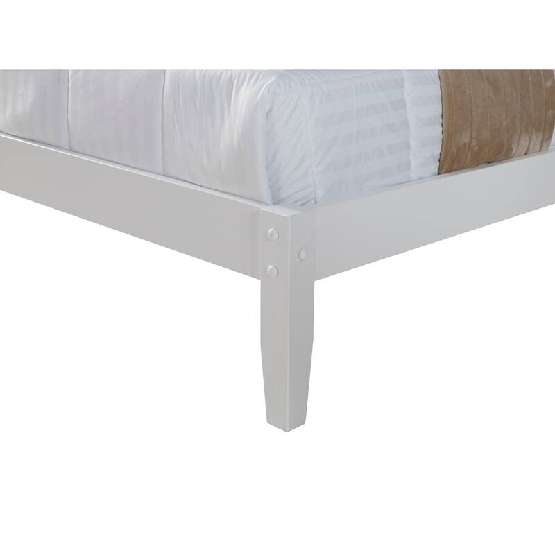 Old World Charm Platform Bed - Solid Pine Wood Bed Frame, No Box Spring Needed, Bedroom Furniture