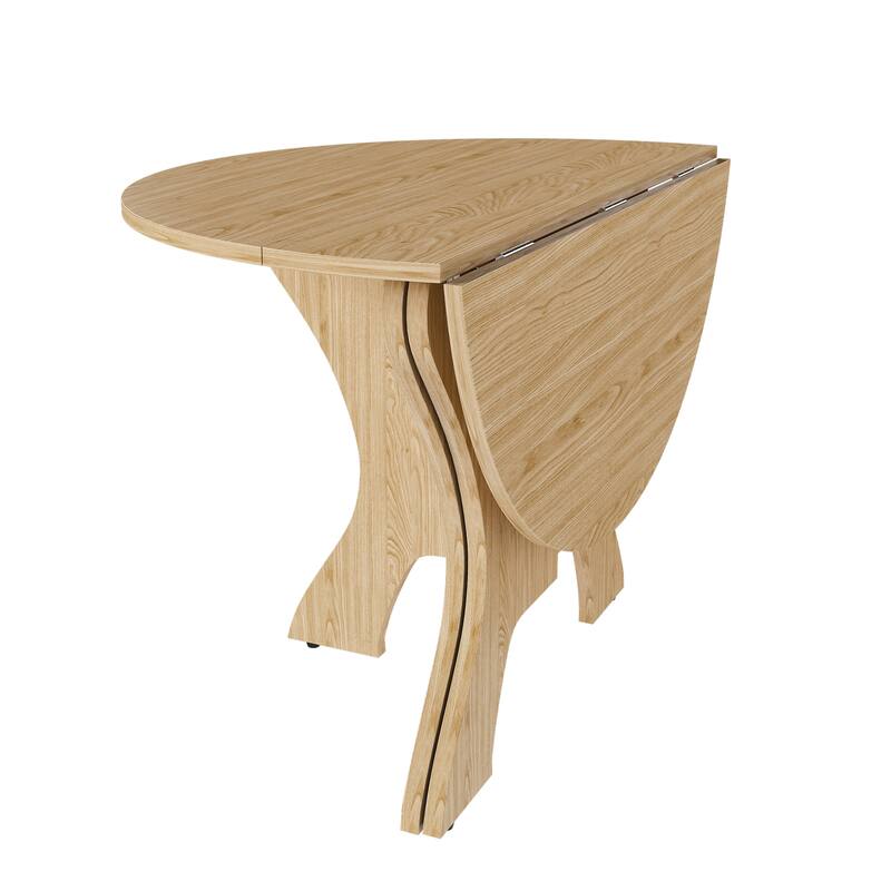 43" Folding Dining Table for Small Spaces - MDF, Space-Saving for Indoor & Outdoor