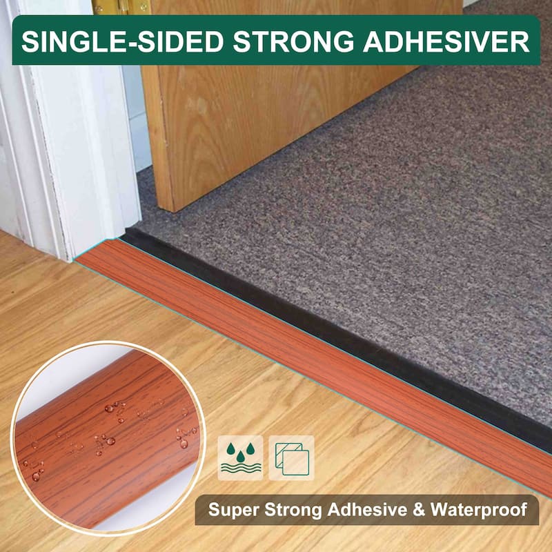 9.84ft PVC Floor Transition Strip Self Adhesive Carpet to Tile Strip - Yellow