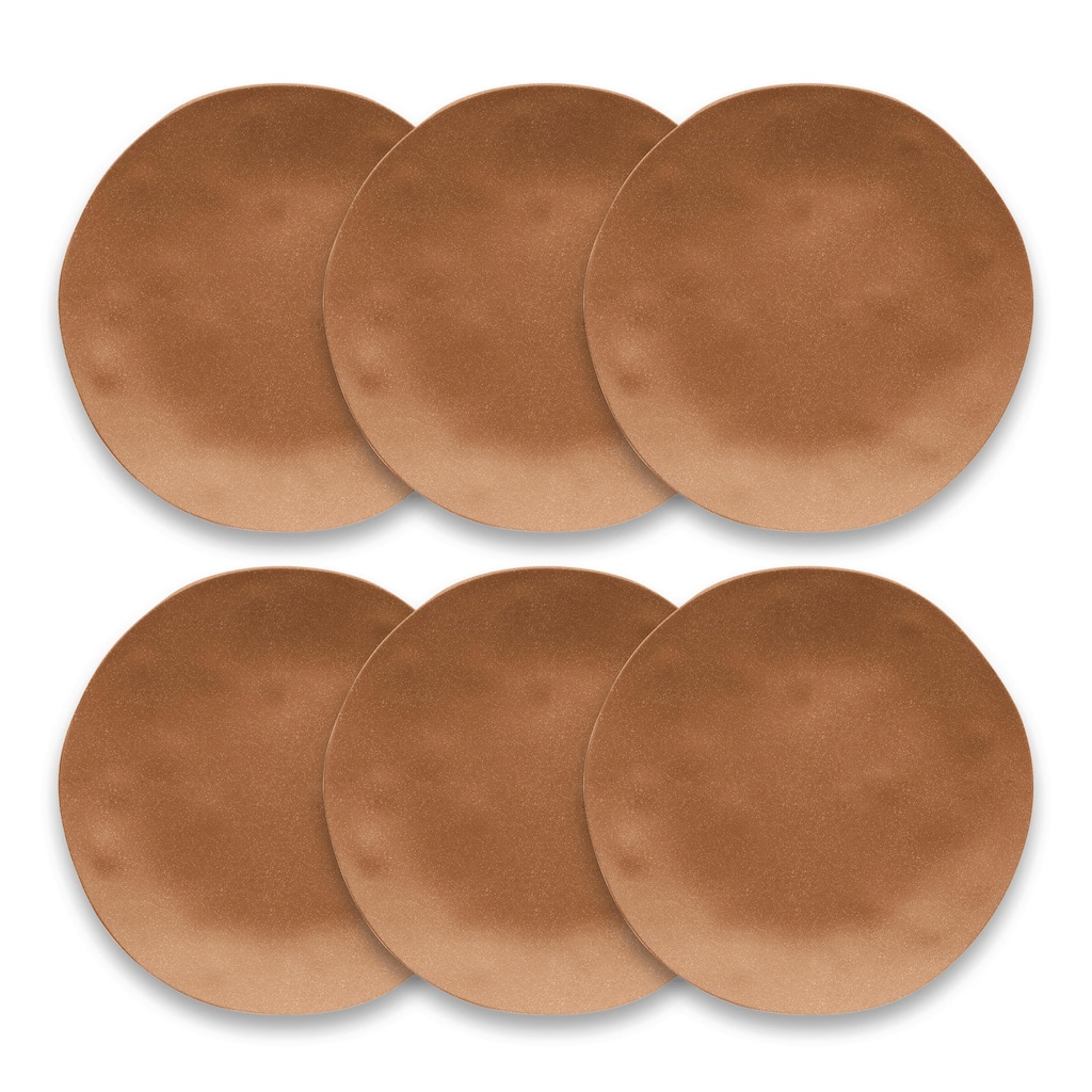 Abode Homewares by TarHong Planta Matte Terra Cotta Dinner Plate, 10.5 x 0.9", Set of 6