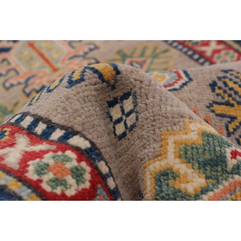 ECARPETGALLERY Hand-knotted Uzbek Ghazni Taupe Wool Rug - 2'8 x 9'6