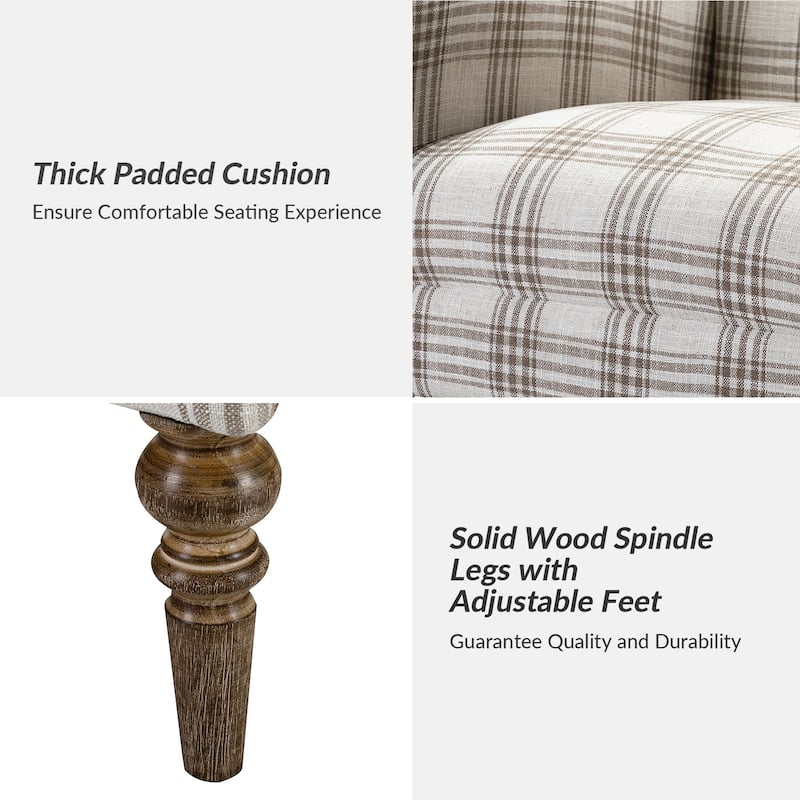 Mandan 29.5" Wide Traditional Accent Armchair with Solid Wood Legs Set of 2 by HULALA HOME