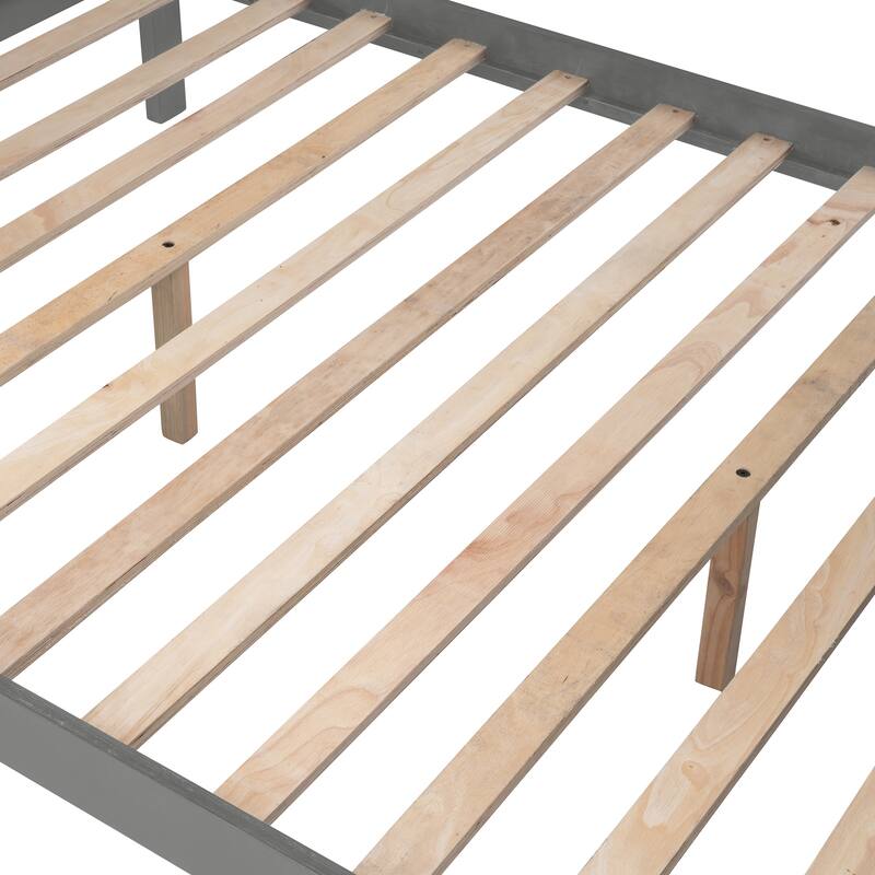 Twin-Over-Full Bunk Bed with Storage Drawer, Guard Rail, and Staircase for Bedroom or Dorm