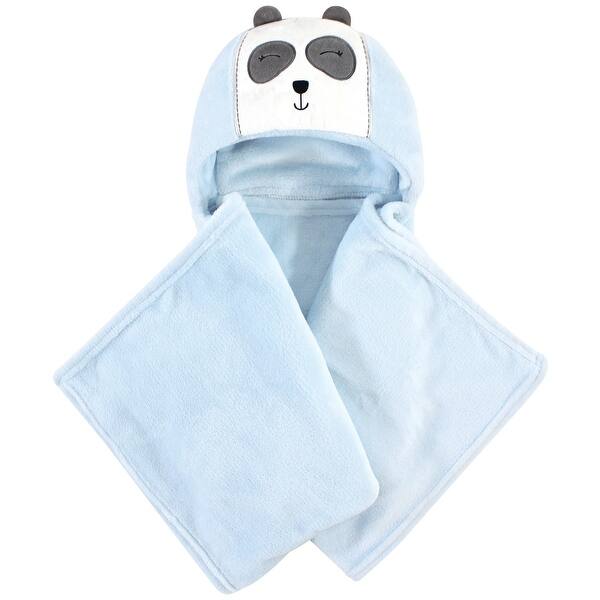 slide 1 of 1, Hudson Baby Infant Boy Hooded Animal Face Plush Blanket, Modern Panda, One Size - Modern Panda - One Size One Size - Modern Panda