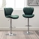 preview thumbnail 53 of 75, Roundhill Furniture Ellston Upholstered Adjustable Swivel Barstools, Set of 2