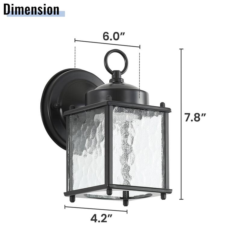 Outdoor Waterproof Wall Sconce Lights with Clear Glass