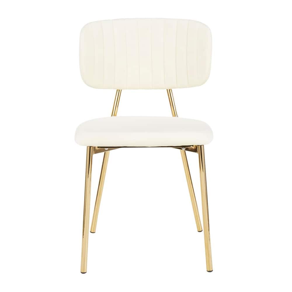 Silver Orchid Fein Gold Glam Velvet Chair (Set of 2)