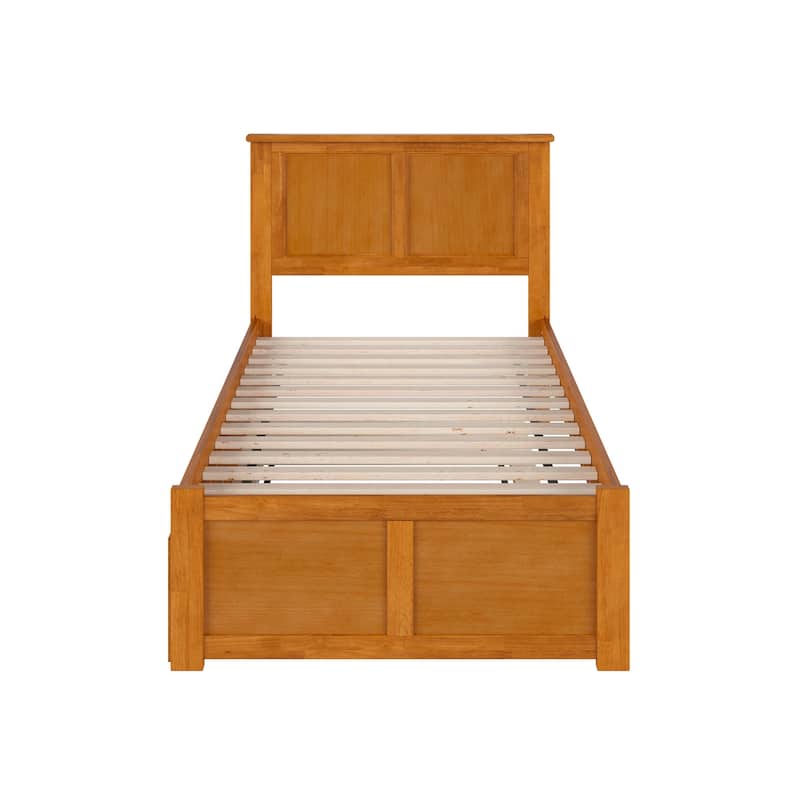 Madison Platform Bed with Footboard and Twin Trundle