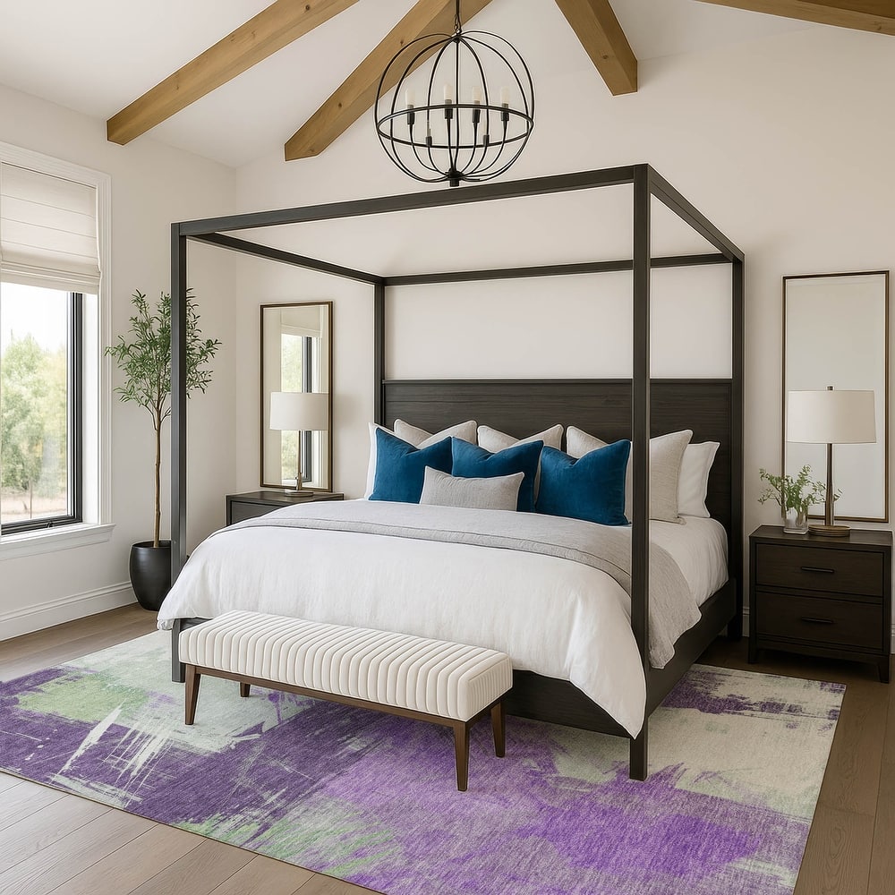 Premium Washable Super Soft Modern Brushstrokes Mayfield Rug