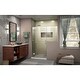 preview thumbnail 13 of 23, DreamLine Unidoor-X 62-62 1/2 in. W x 72 in. H Frameless Hinged Shower Door - 62" - 62.5" W