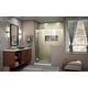 preview thumbnail 23 of 23, DreamLine Unidoor-X 66-66 1/2 in. W x 72 in. H Frameless Hinged Shower Door - 66" - 66.5"