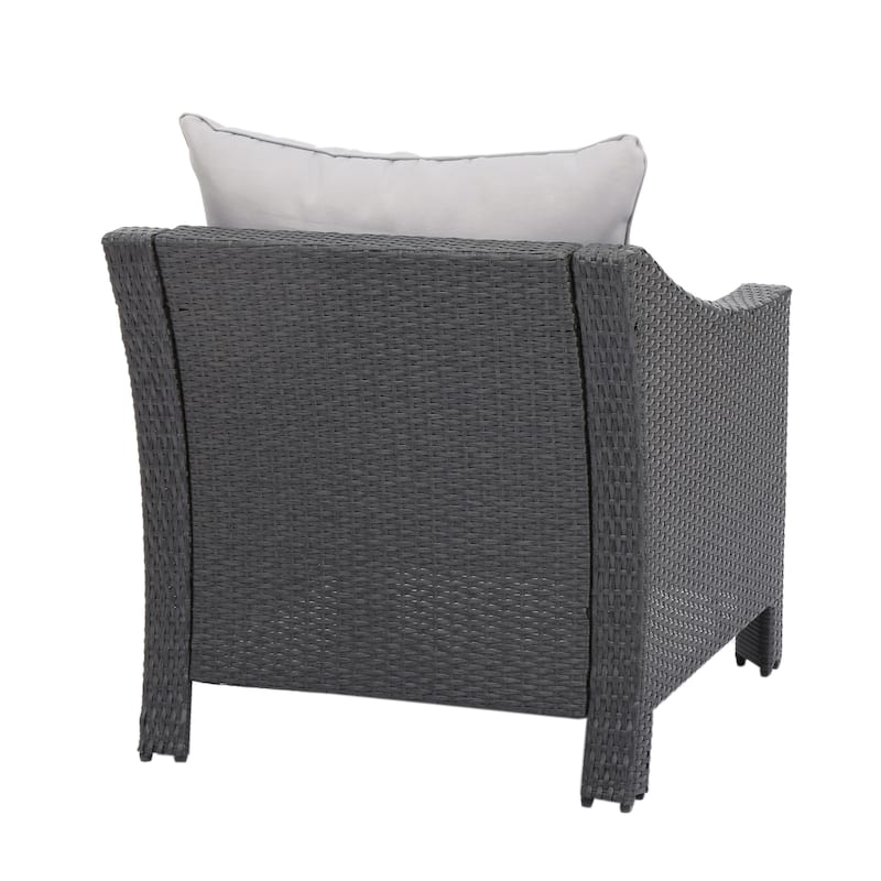 Christopher Knight Home Outdoor Antibes 5-piece Wicker Chat Set with Cushions