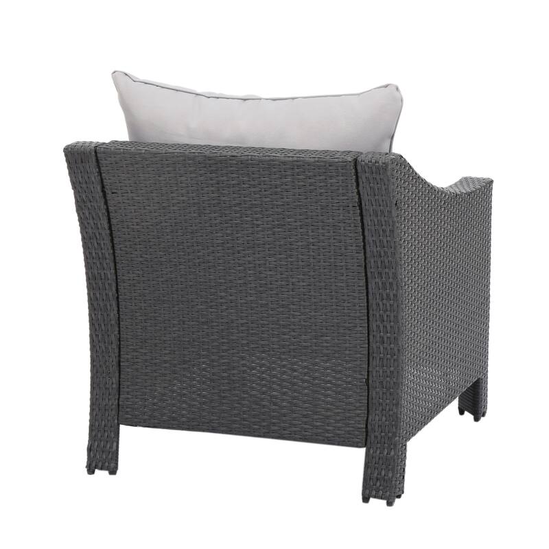 Outdoor Stylish and Comfortable Wicker Club Chair Set for Patio