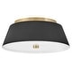 preview thumbnail 1 of 4, Lark 83513 Tess 2 Light 14" Wide Flush Mount Ceiling Fixture Black