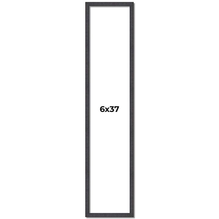 6x37 Frame Brown Solid Wood Picture Frame - Complete Modern Photo