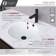 preview thumbnail 7 of 10, STYLISH 16 inches Round Undermount Ceramic Bathroom Sink with 2 Overflow Finishes - 16" x 16" x 7"