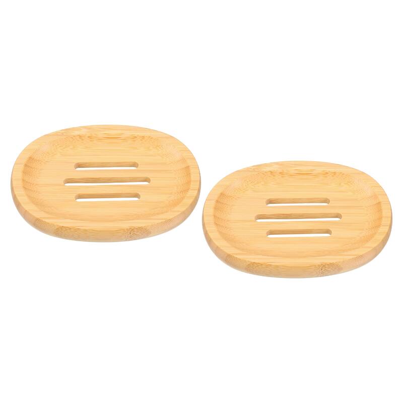 Wooden Soap Tray, Wooden Soap Dish, Natural Bamboo Soap Holder, Rectangle - Wood Color