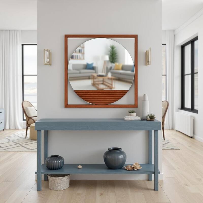 Dirken Wooden Framed Mirror - 1 x 20 x 20