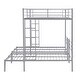 preview thumbnail 19 of 22, Full over Twin & Twin Size Bunk Bed with Built-in Shelf in Black