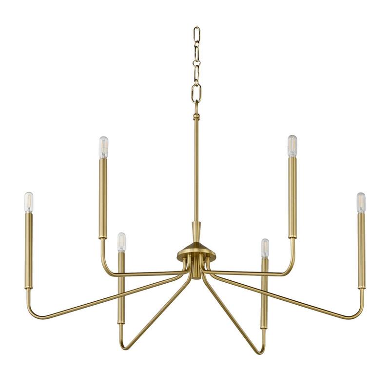 Quorum International 6238-6 Goodwin 6 Light 12" Wide Taper Candle - Aged Brass