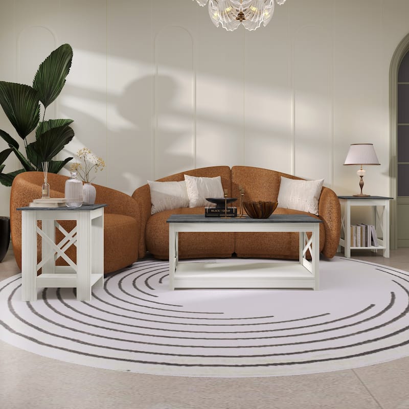 CraftPorch Modern 3-Pieces Coffee Table Set