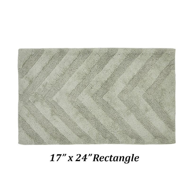 Better Trends Bathroom Rug 100% Cotton Tufted Water Absorbent Bath Rug for Shower, Sink Bath Mats Machine Wash Hugo Collection
