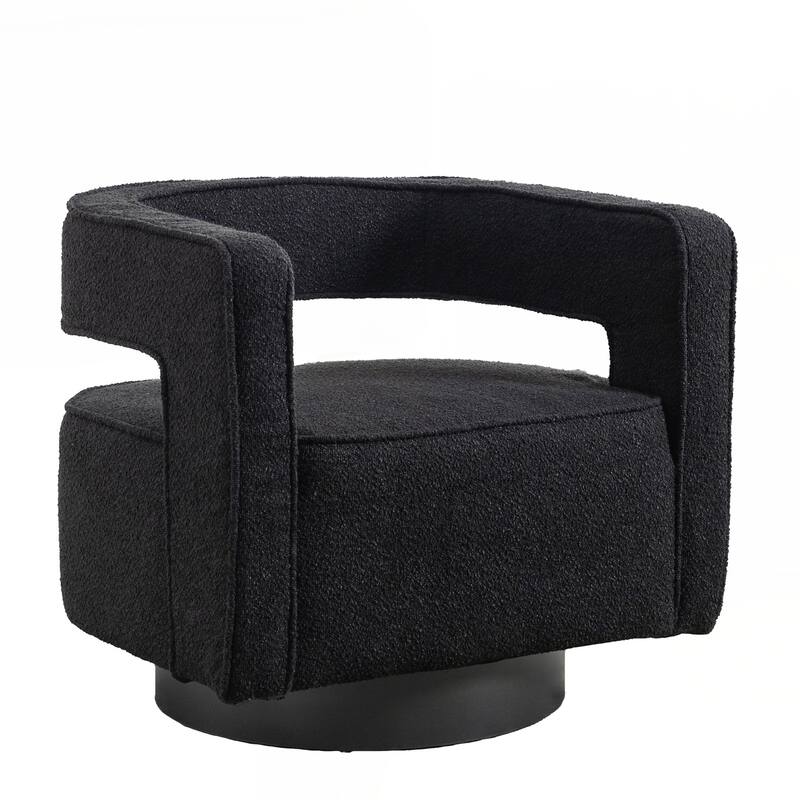 Swivel Accent Open Back Chair Modern Comfy Sofa Chair With Base For Nursery Bedroom Living Room Hotel Office
