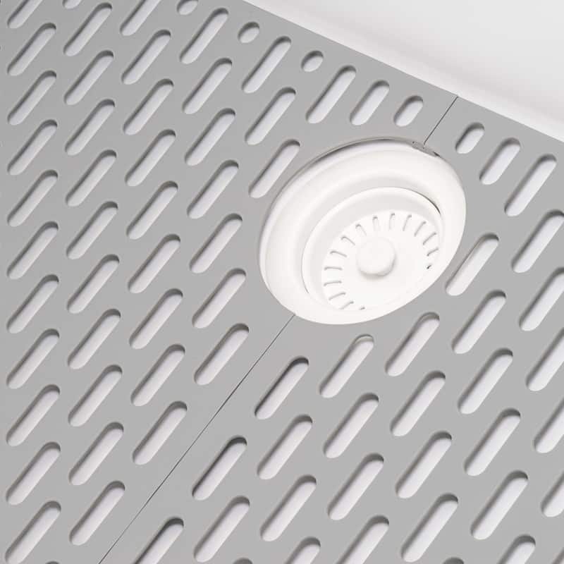 Ruvati 33-inch epiRock Workstation Warm White Topmount Kitchen Sink - RVG1325WB