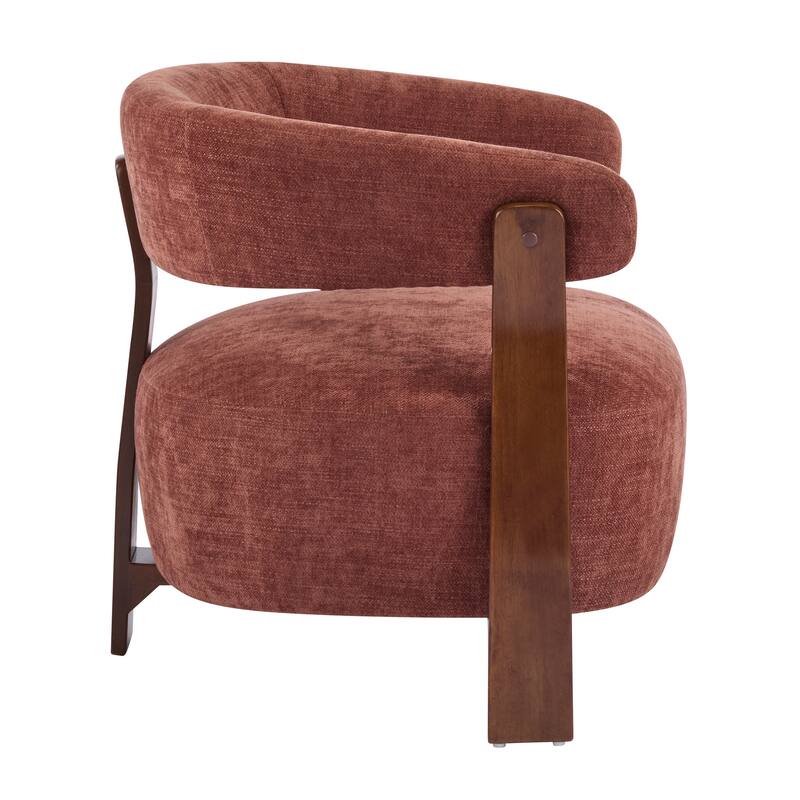Christopher Knight Home - Accent Arm Chair Modern Upholstered Chair with Bent Wood Legs