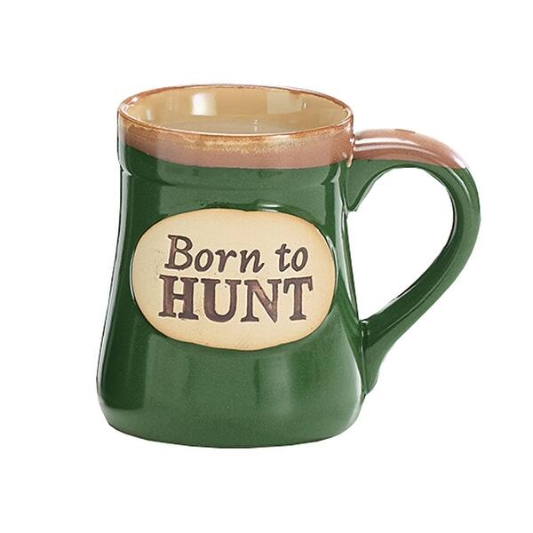 Born To Hunt Porcelain Mug - Funny Religious Fishing Coffee Cup Holds 18  Ounces - Green - 4.5 Inch - Bed Bath & Beyond - 32097403
