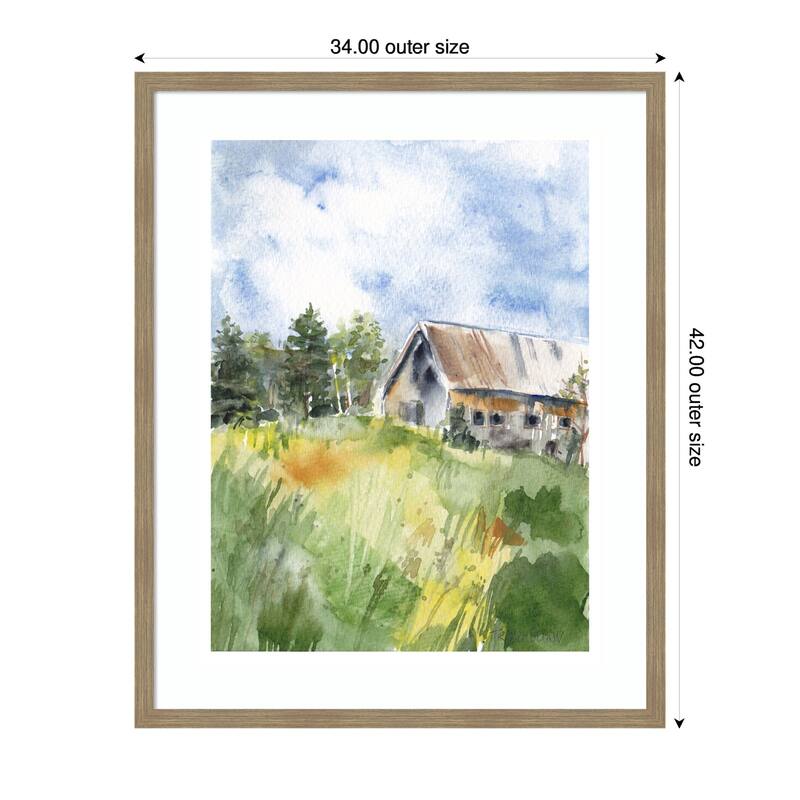 Kate and Laurel Framed Art Vermont Barn in Summer by Patricia Shaw