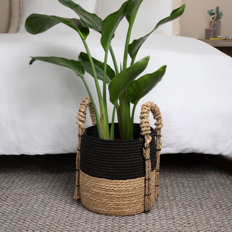 Household Essentials Decorative Terra Braid Grass Storage Basket