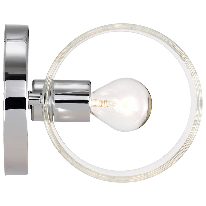Marlowe 1 Light Vanity Polished Nickel with Clear Glass - Polished Nickel