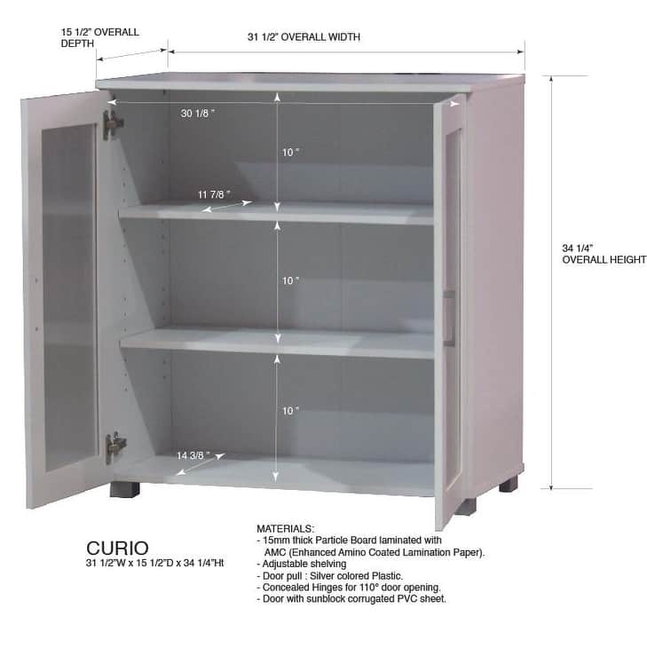 Accent Storage Cabinet, Sideboard Buffet (White)