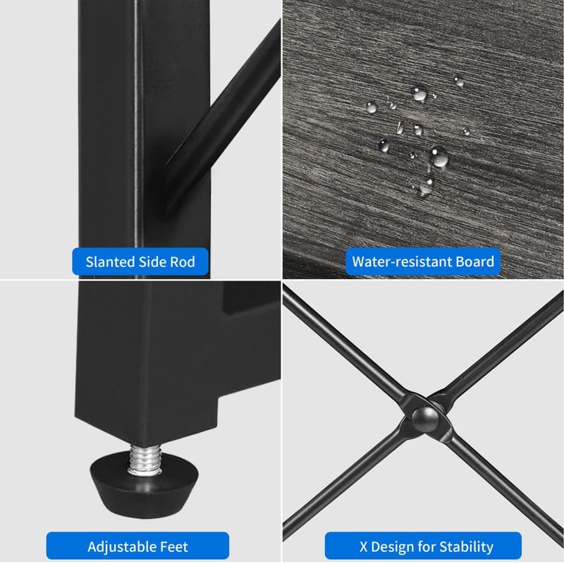 Roul Wood 5 Tiers Bookshelf Modern Bookcase Storage Rack Shelves