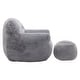 preview thumbnail 28 of 42, Bean Bag Chair, Comfy Bean Bag Sofa with Back Support, With Footstool,Faux Fur Bean Bag Chair