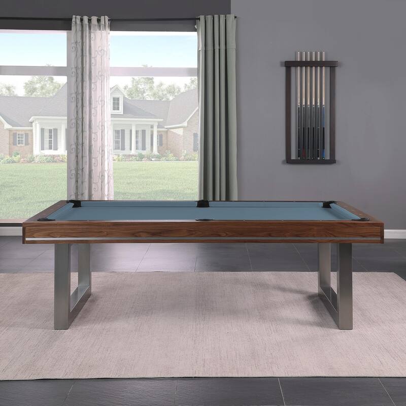 Walnut Harmony 7ft Billiard Slate Pool Table with Dining Top - Grey