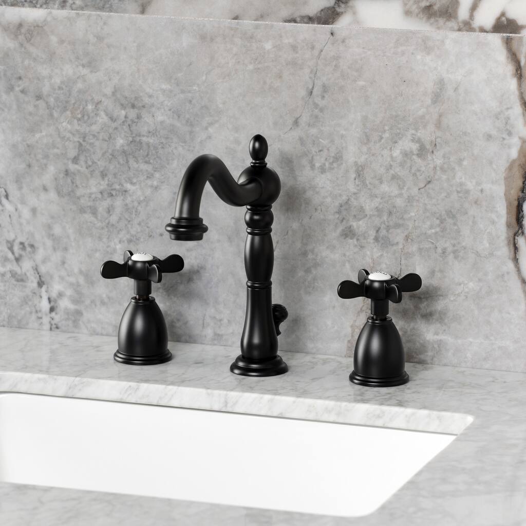 Kingston Brass Essex Widespread Bathroom Faucet with Brass Pop-Up