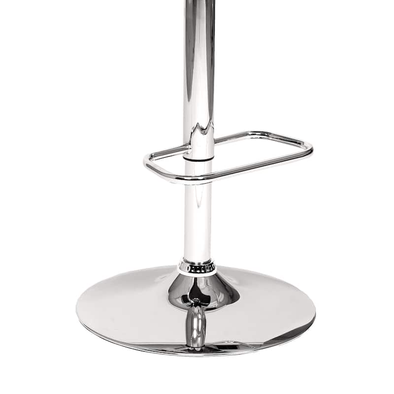 London Upholstered Walnut Adjustable Swivel Barstool