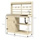 preview thumbnail 3 of 25, Outsunny Wooden Potting Bench, Outdoor Potting Table with Storage Cabinet, Storage Shelves, Sink