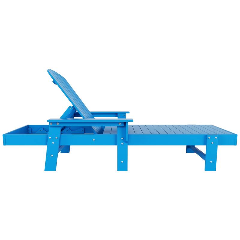 Polytrends Altura Poly Eco-Friendly All Weather Reclining Chaise Lounge with Arms