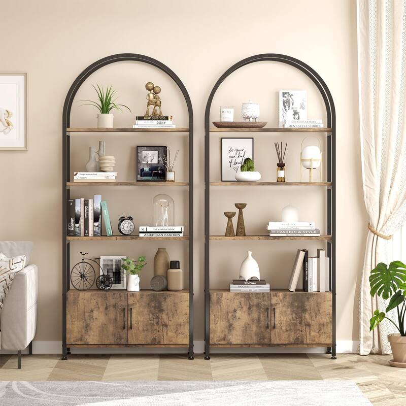 71.5 Inch Tall Bookshelf with Door