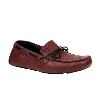 Bottega Veneta Men%27s Red Leather Loafer Shoes 308160 2240 %28EU 44 US 11%29
