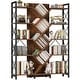 preview thumbnail 8 of 7, Moasis Wood 5-Tier Large Tree Bookshelf Industrial Open Bookcase