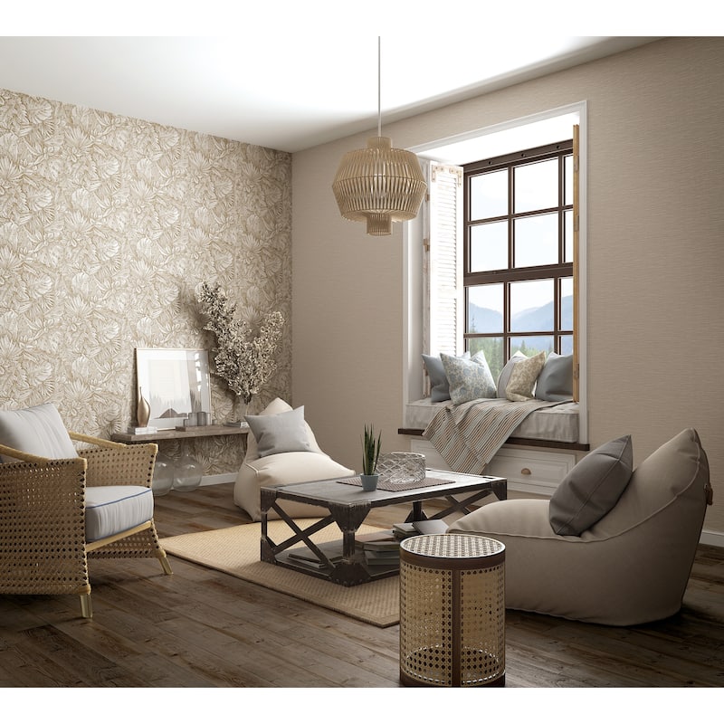 Galerie Wallcoverings Eden Collection Jungle Leaves Vinyl on Non-Woven Matte Wallpaper Roll