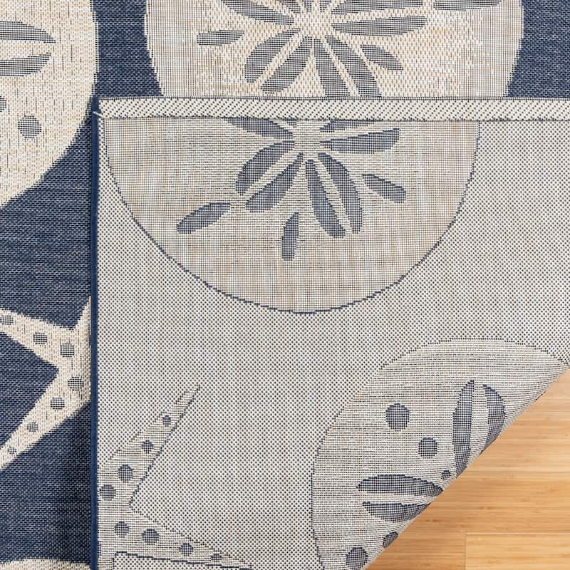 Gertmenian Paseo Starfish Navy Casual Nautical Indoor/ Outdoor Area Rug