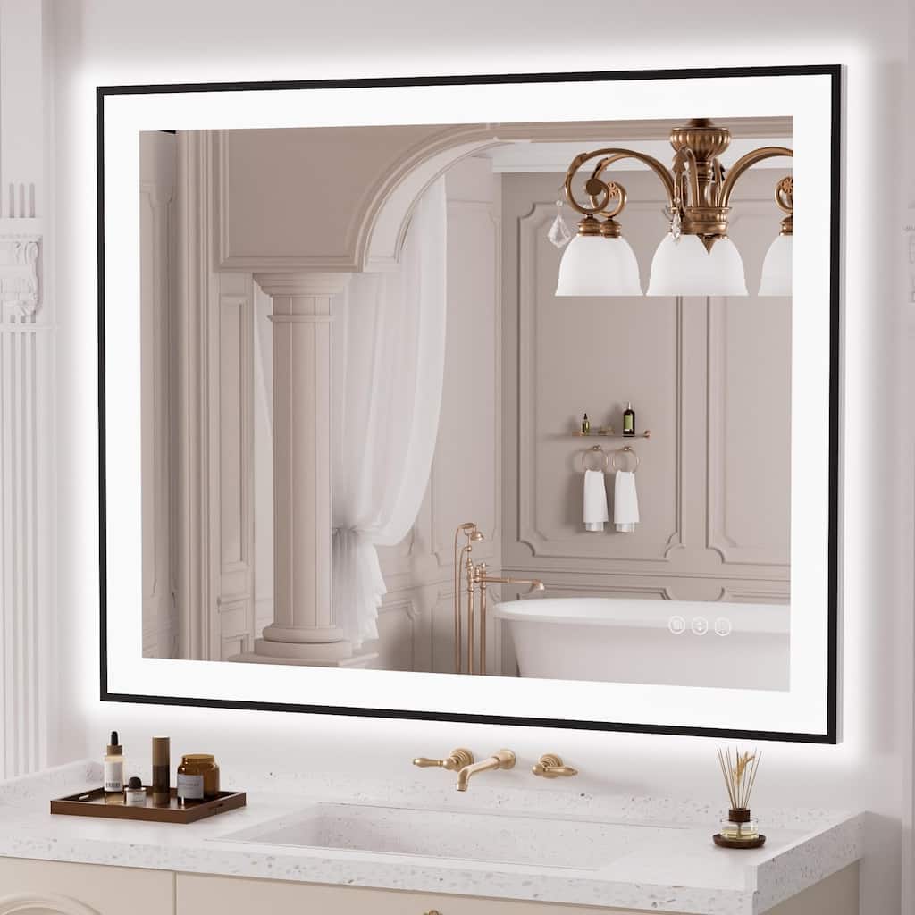 40x32 Inch Frameless LED Bathroom Mirror,Smart Mirror