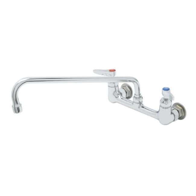 T and S Brass B-2299-CR 14.53 GPM Wall Mounted Widespread Pot Filler - Chrome Plated - Chrome Plated
