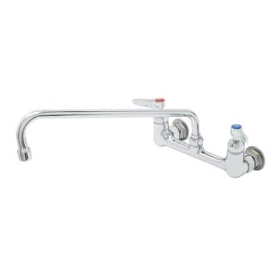 T and S Brass B-2299-CR 14.53 GPM Wall Mounted Widespread Pot Filler - Chrome Plated