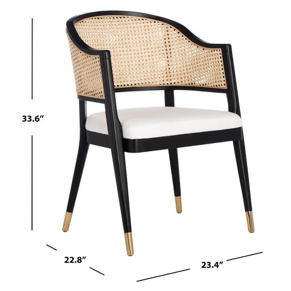 SAFAVIEH Couture Rogue Rattan Dining Chair 23.4" W x 22.8" L x 33.6